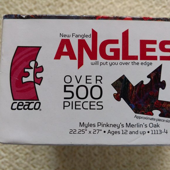 2 NEW Adult Puzzles~Fantasy Lot~New Fangled Angles Merlin~Watercolor Bird/Fairy - Picture 10 of 11